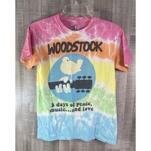 Woodstock Music Festival T-shirt LIQUID BLUE SIZE S Tie Died 3 Days Of Peace